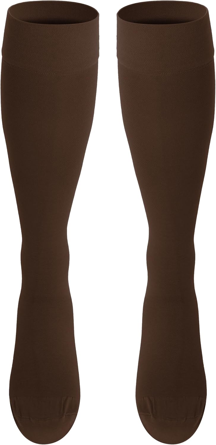 NuVein Medical Compression Stockings 20-30 mmHg Knee Length Closed Toe Unisex

