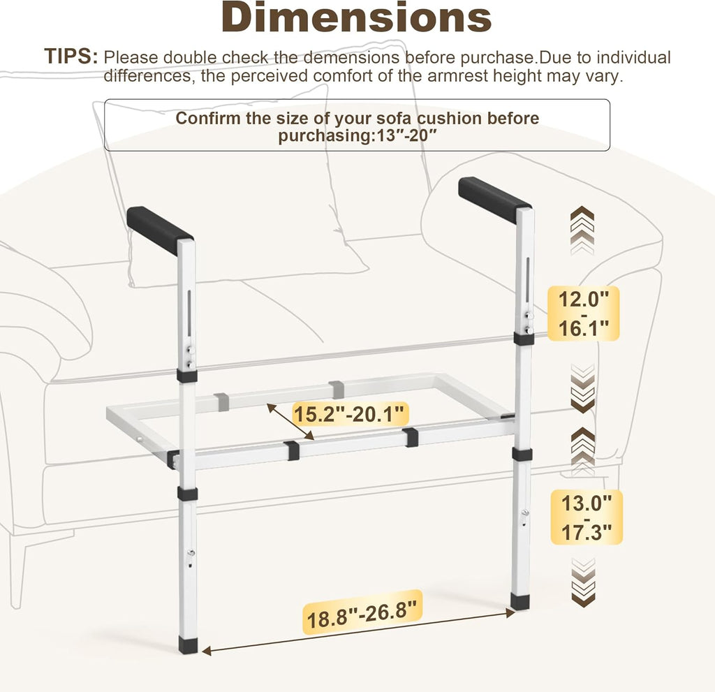 Stand Assist for Elderly Sit-to-Stand Chair Lift for Sofa, Supports 300 lbs

