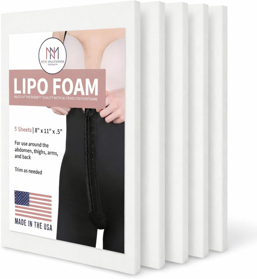 New Millennium Lipo Foam Sheets, Medical-Grade Compression Pads for Recovery

