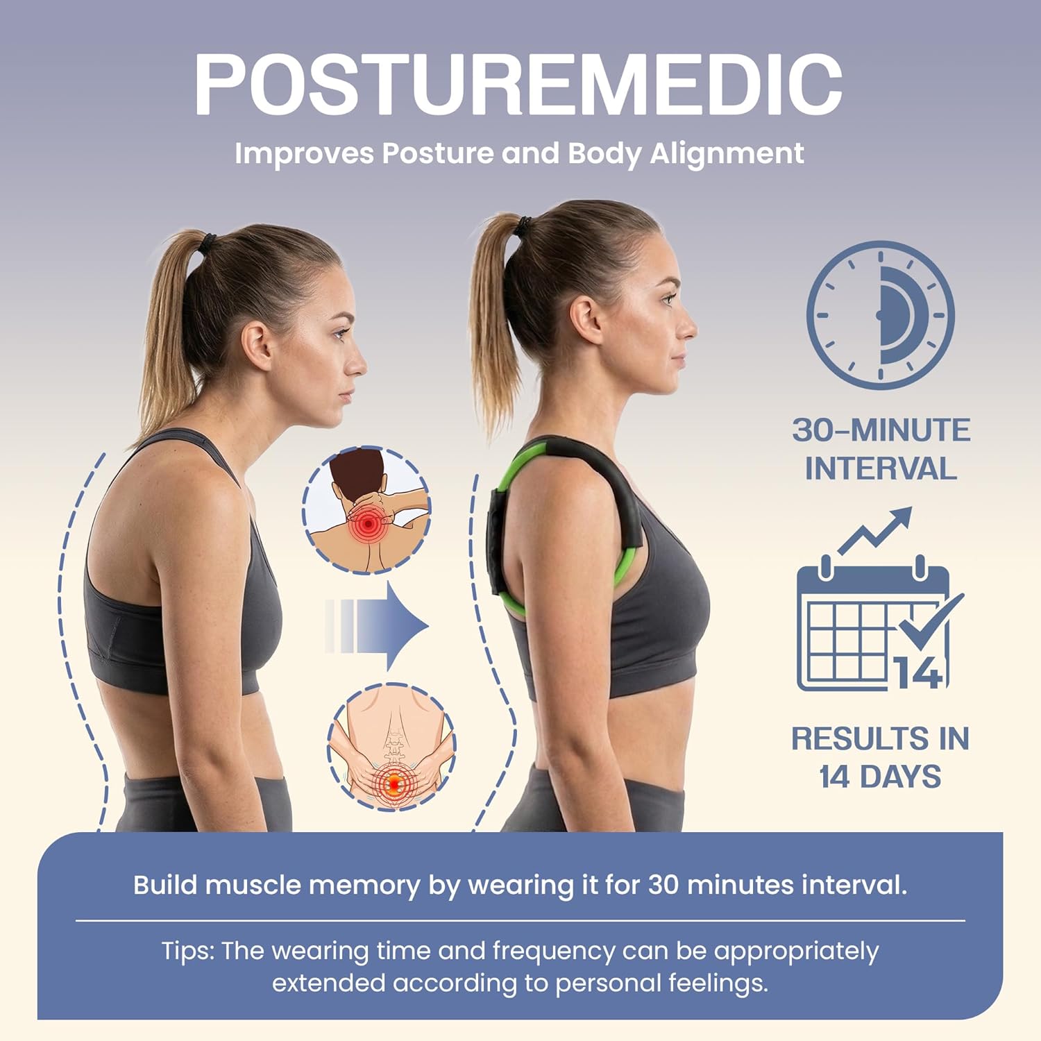 PRIMEKINETIX PostureMedic Dynamic Posture Corrector Active Resistance Training System

