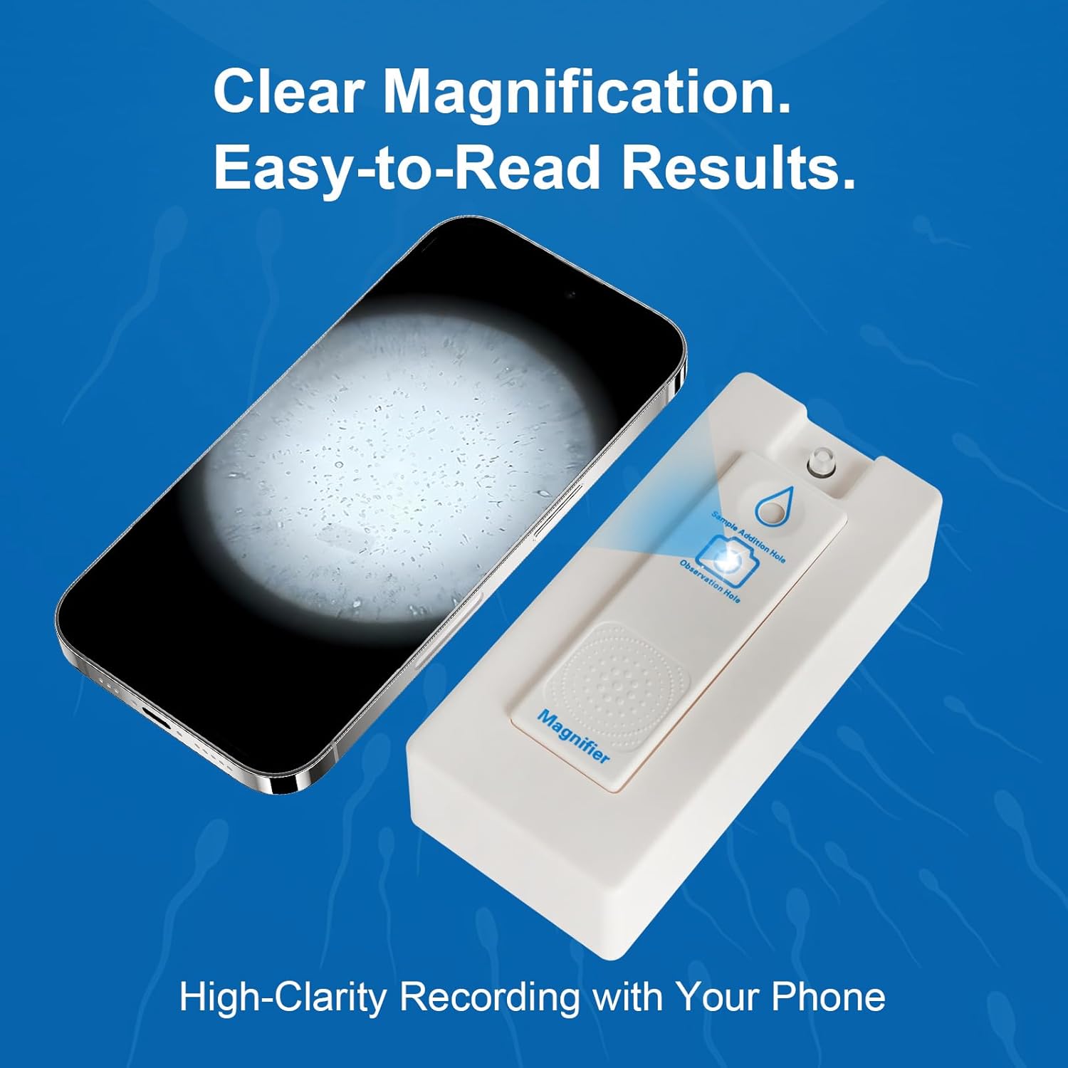 Sperm Microscope Semen Analysis Fertility Test Kit for Men, At-Home Wellness

