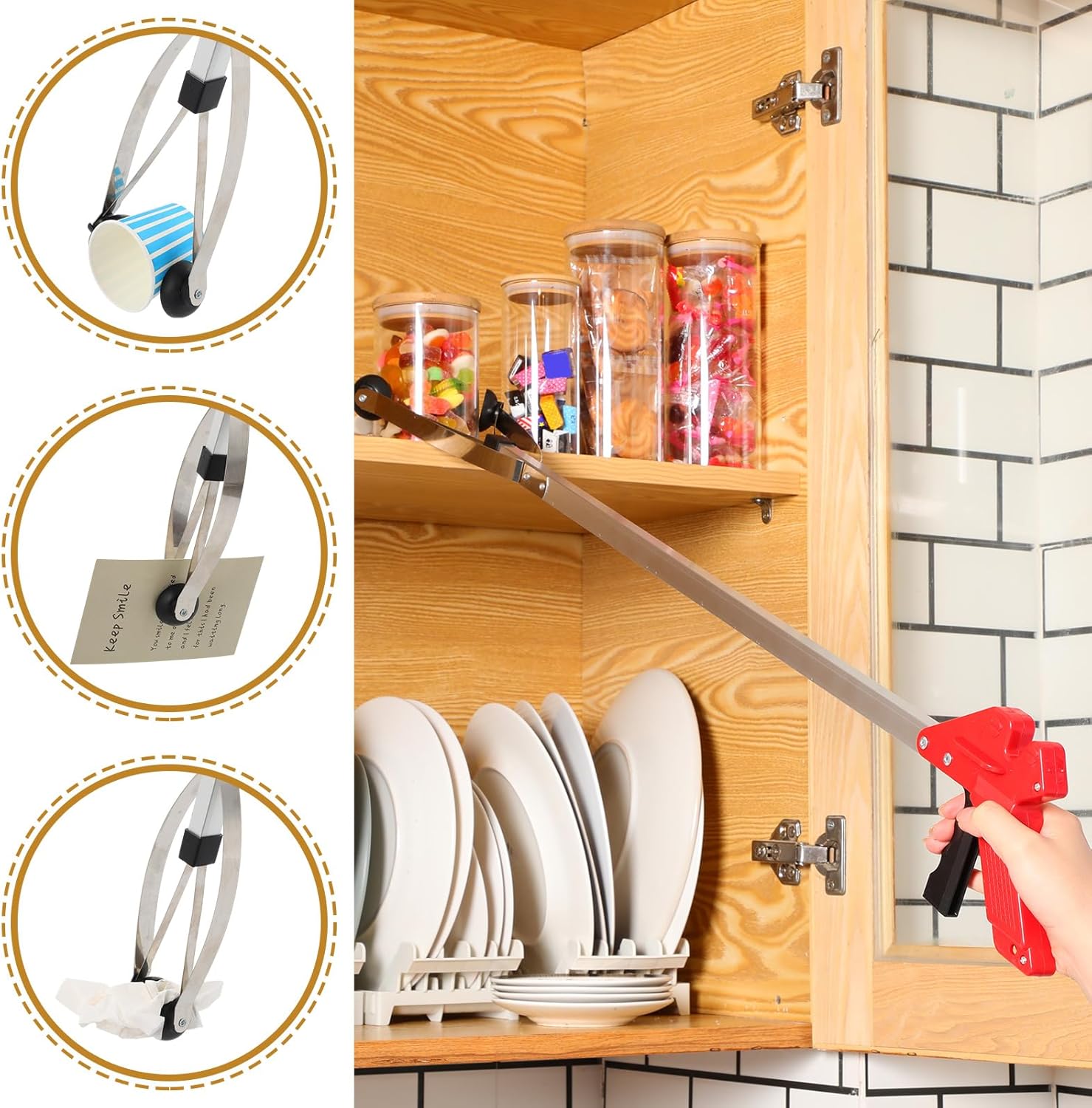 Sabary Suction Cup Reacher Grabber Tool, Non-slip Claw Trash Picker, 10-Pack

