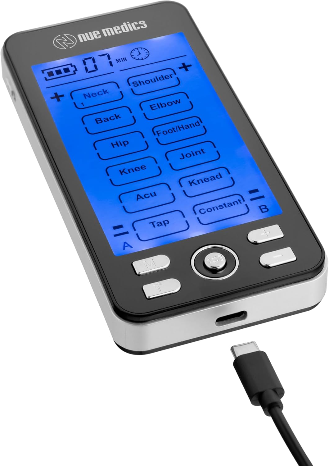 Rechargeable TENS & EMS Muscle Stimulator with Electrode Pads, Belt and Foot Slippers


