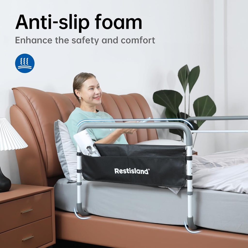 Dual Bed Side Hand Rail Adjustable Bed Assist for Seniors, Elderly, Hospital Use

