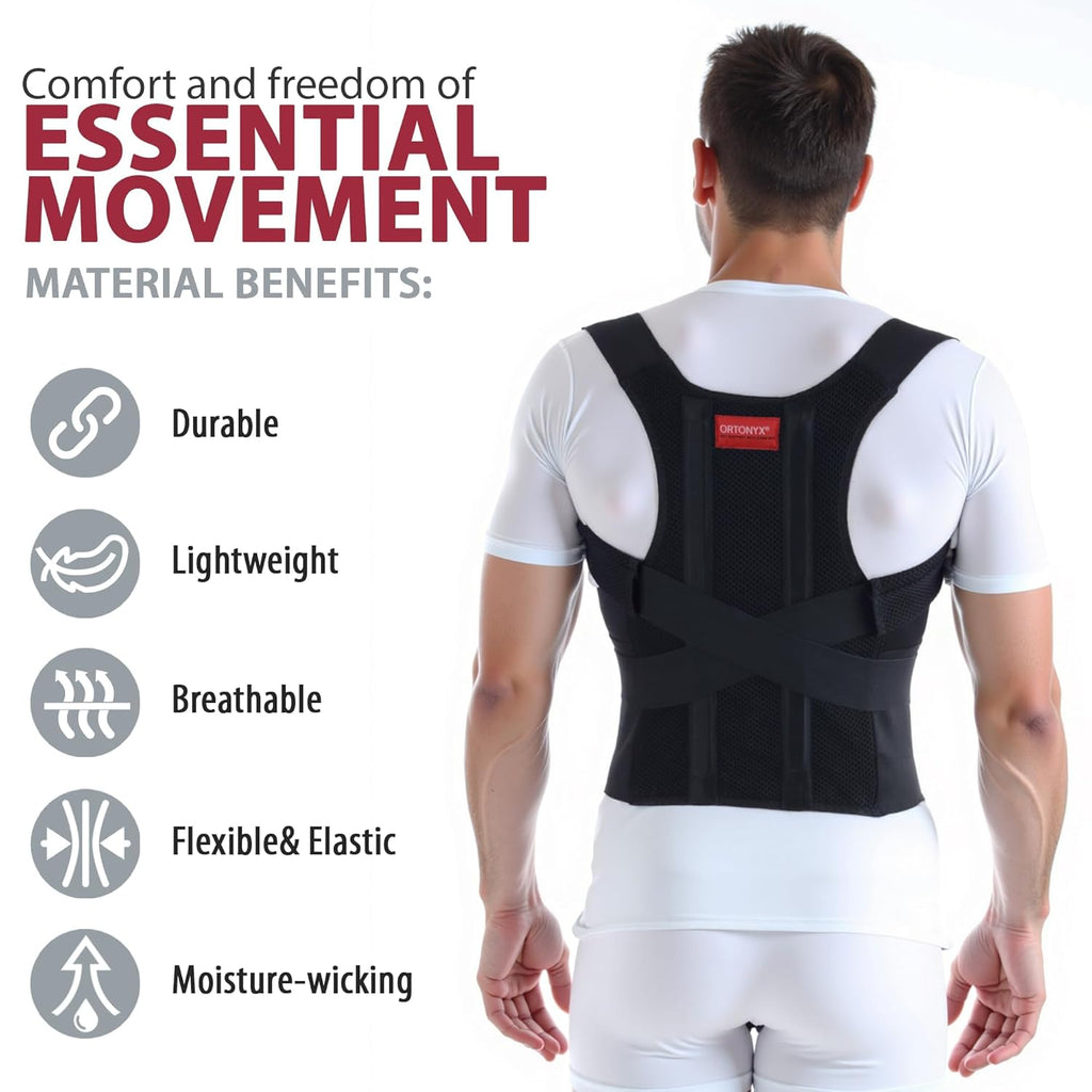 ORTONYX Comfort Back Brace Posture Corrector with Thoracic Support

