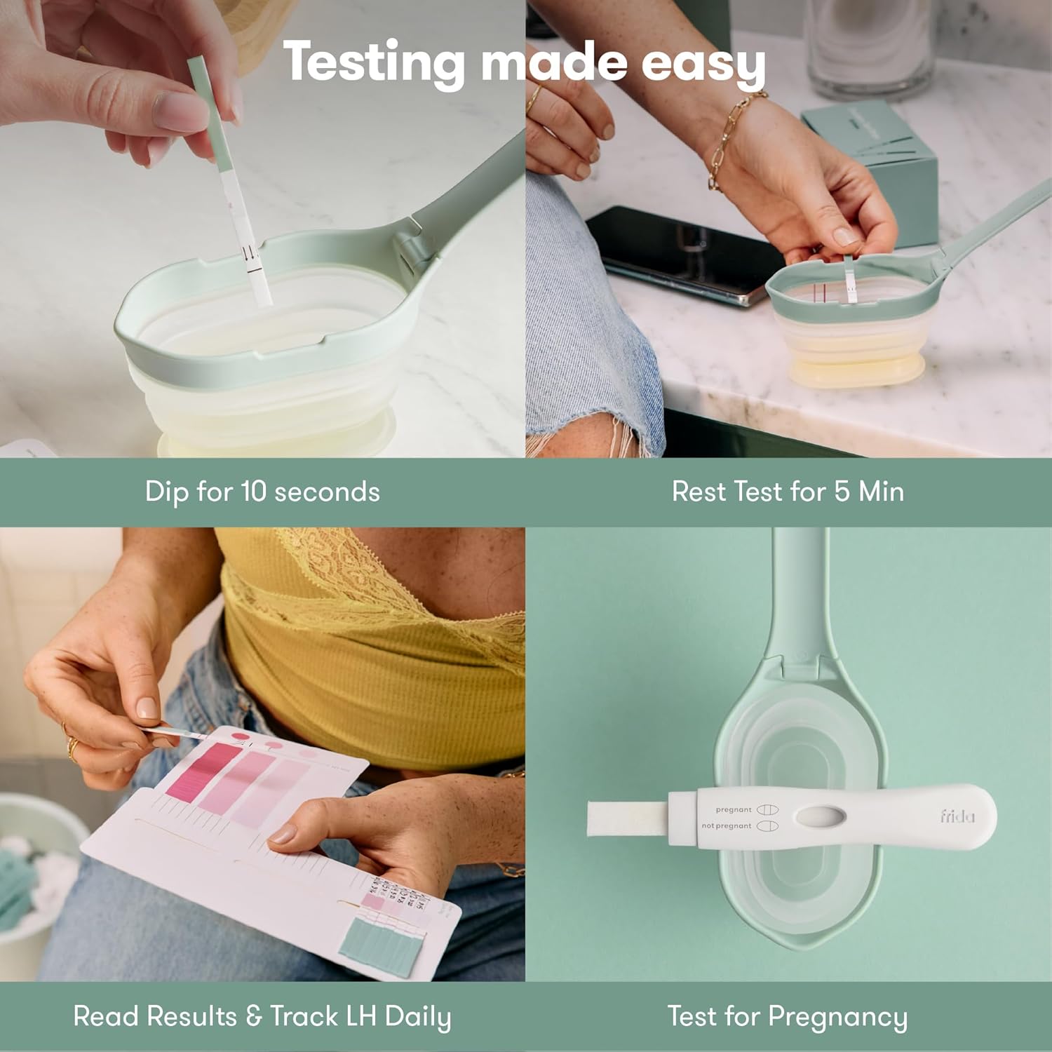 Frida Fertility Ovulation & Pregnancy Test Kit with LH Strips and Pregnancy Tests

