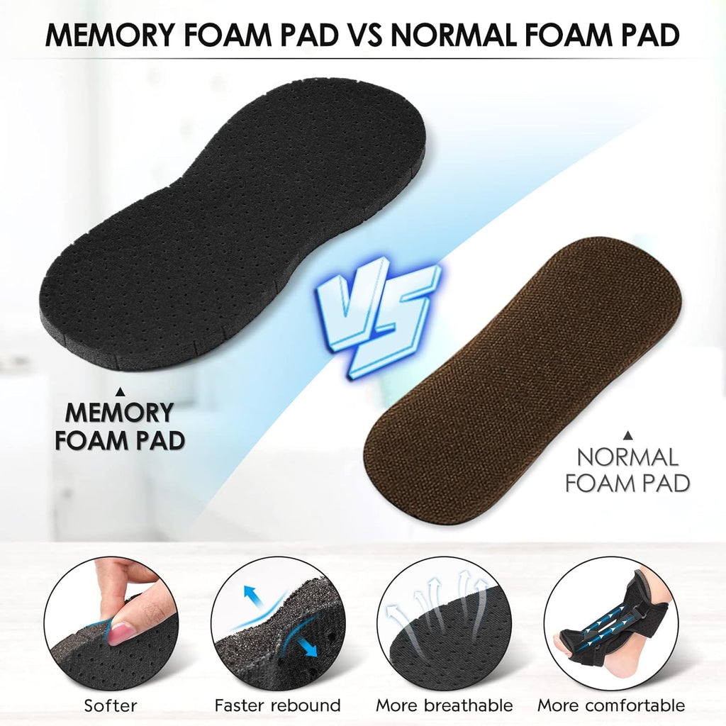 Plantar Fasciitis Night Splint Brace with Memory Foam Pad and Adjustable Straps

