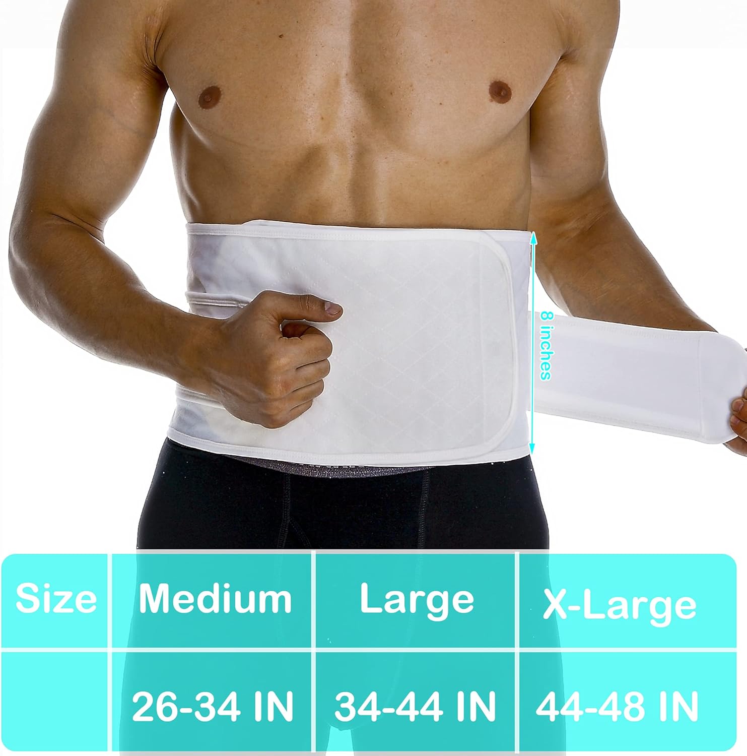 Hernia Belt for Men Abdominal Support Surgical Belly Binder Stomach Wrap

