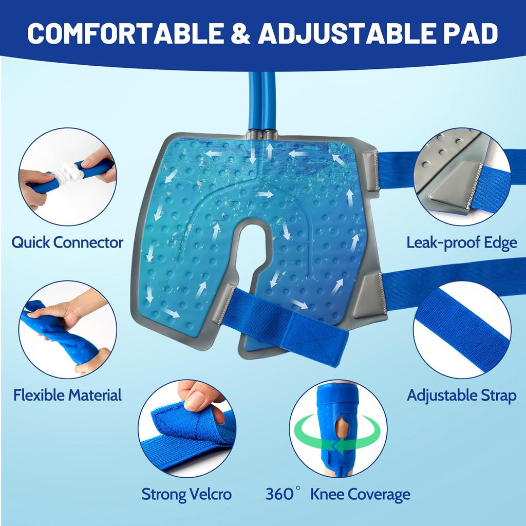GALINAND Portable Cold Therapy Machine for Knee After Surgery, Ice Compression Wrap

