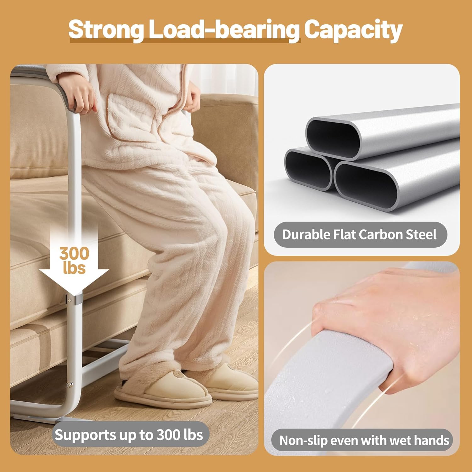 Height Adjustable Couch Stand Assist for Elderly, Dual Handles, 300 lb

