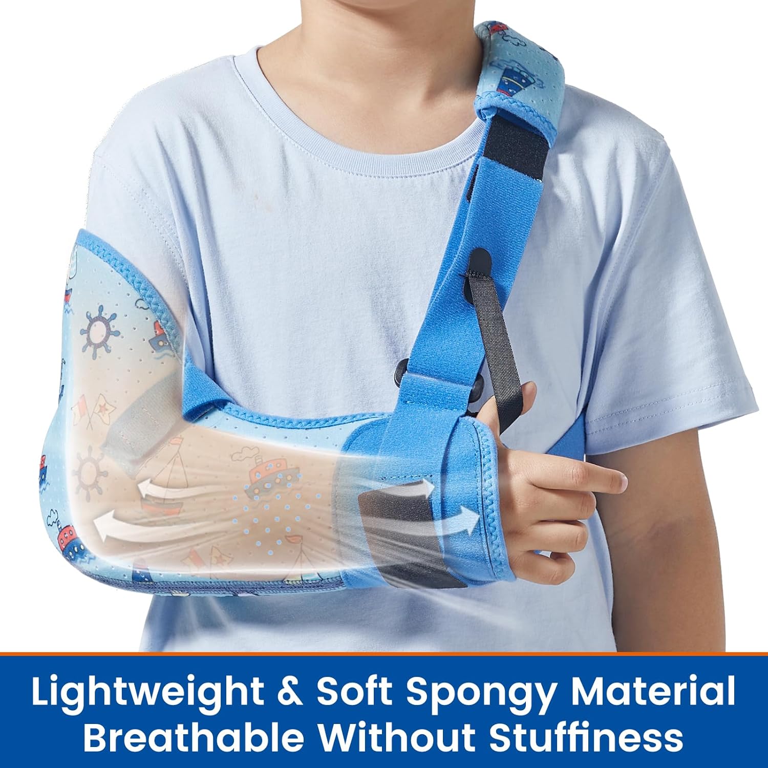 Child Arm Shoulder Sling with Waist Strap Immobilizer Brace Support

