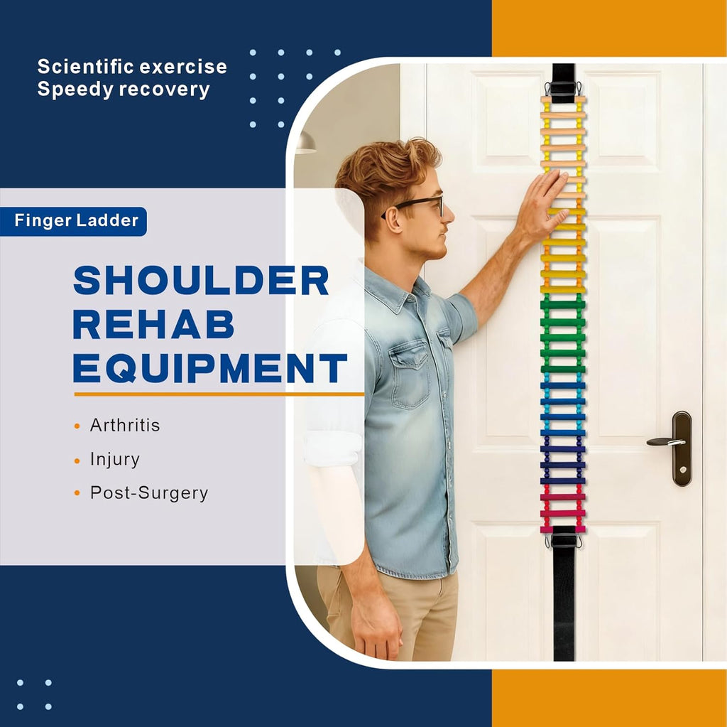 Finger Ladder Shoulder Rehab Hand Therapy Over-Door Exerciser for Pulley Systems

