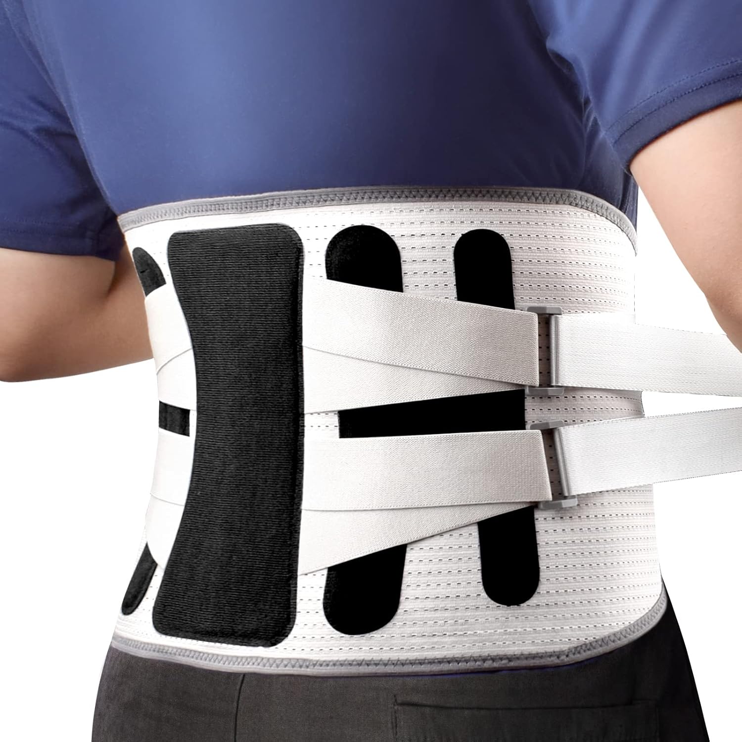 Back Brace for Lower Back Pain Lumbar Support Adjustable Belt with Spine Supports

