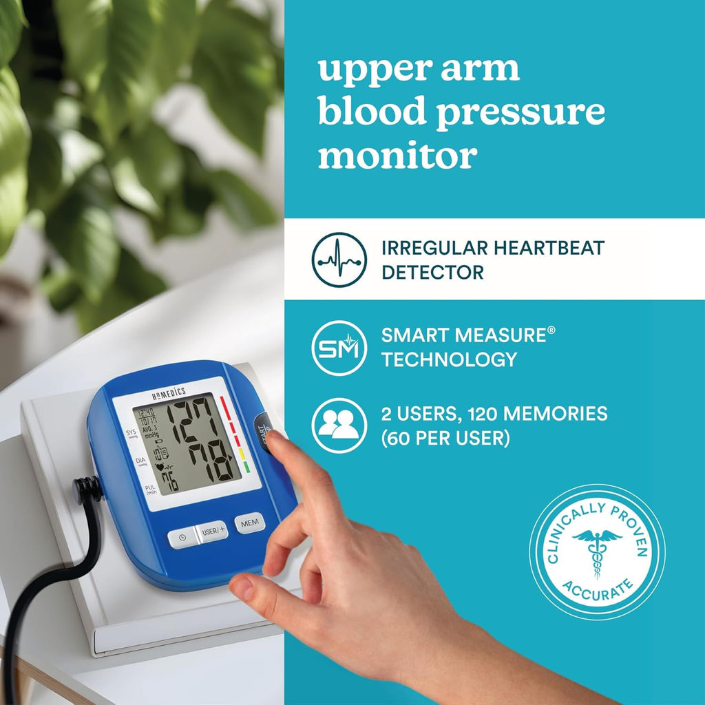 HoMedics Upper Arm Automatic Blood Pressure Monitor with One-Touch Operation

