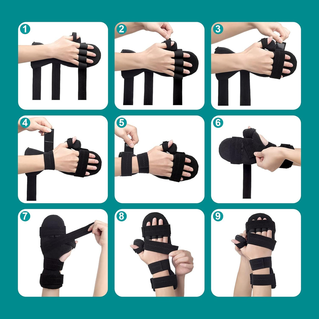 Sylong Resting Hand Splint for Carpal Tunnel Night Wrist Brace Finger Stabilizer

