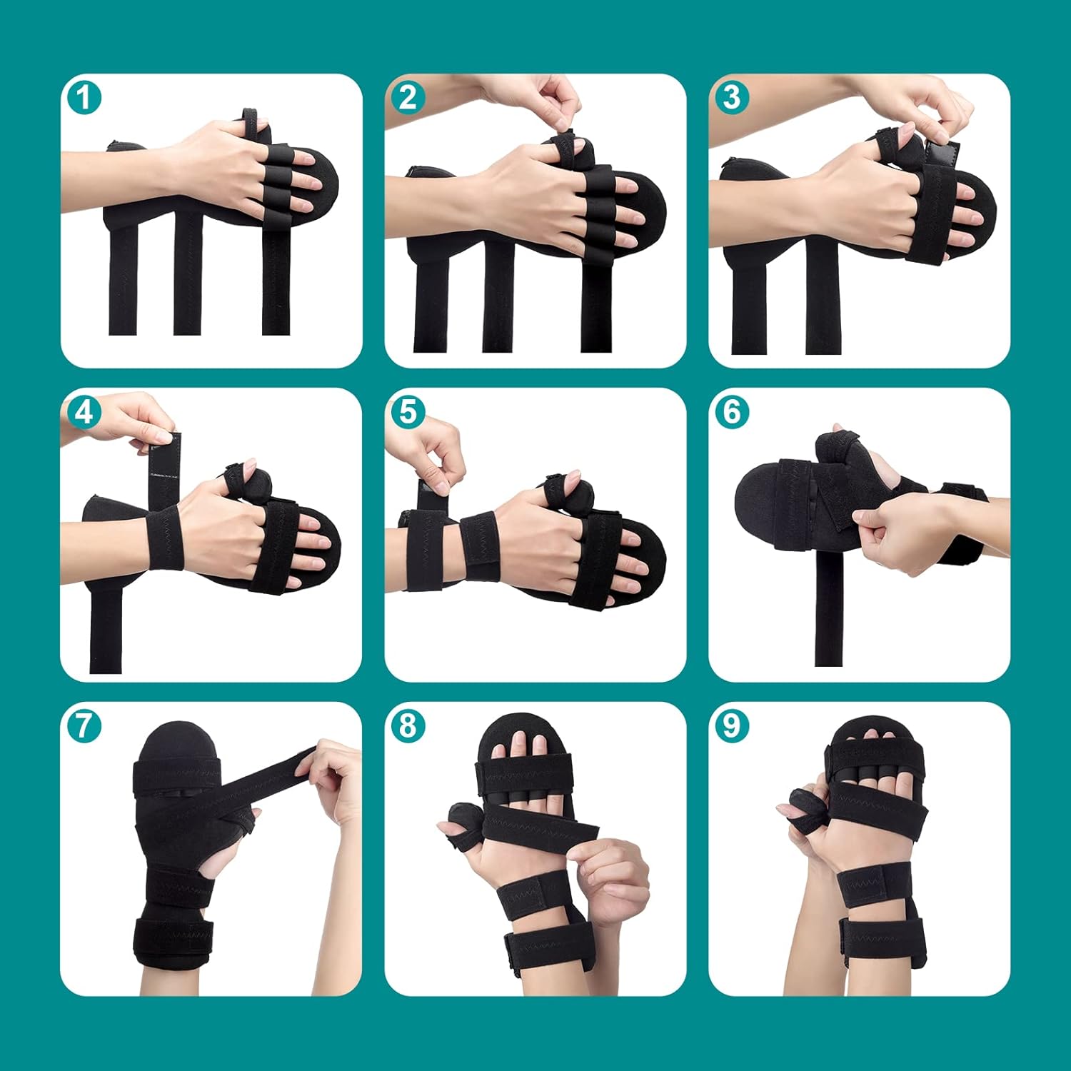 Sylong Resting Hand Splint for Carpal Tunnel Night Wrist Brace Finger Stabilizer

