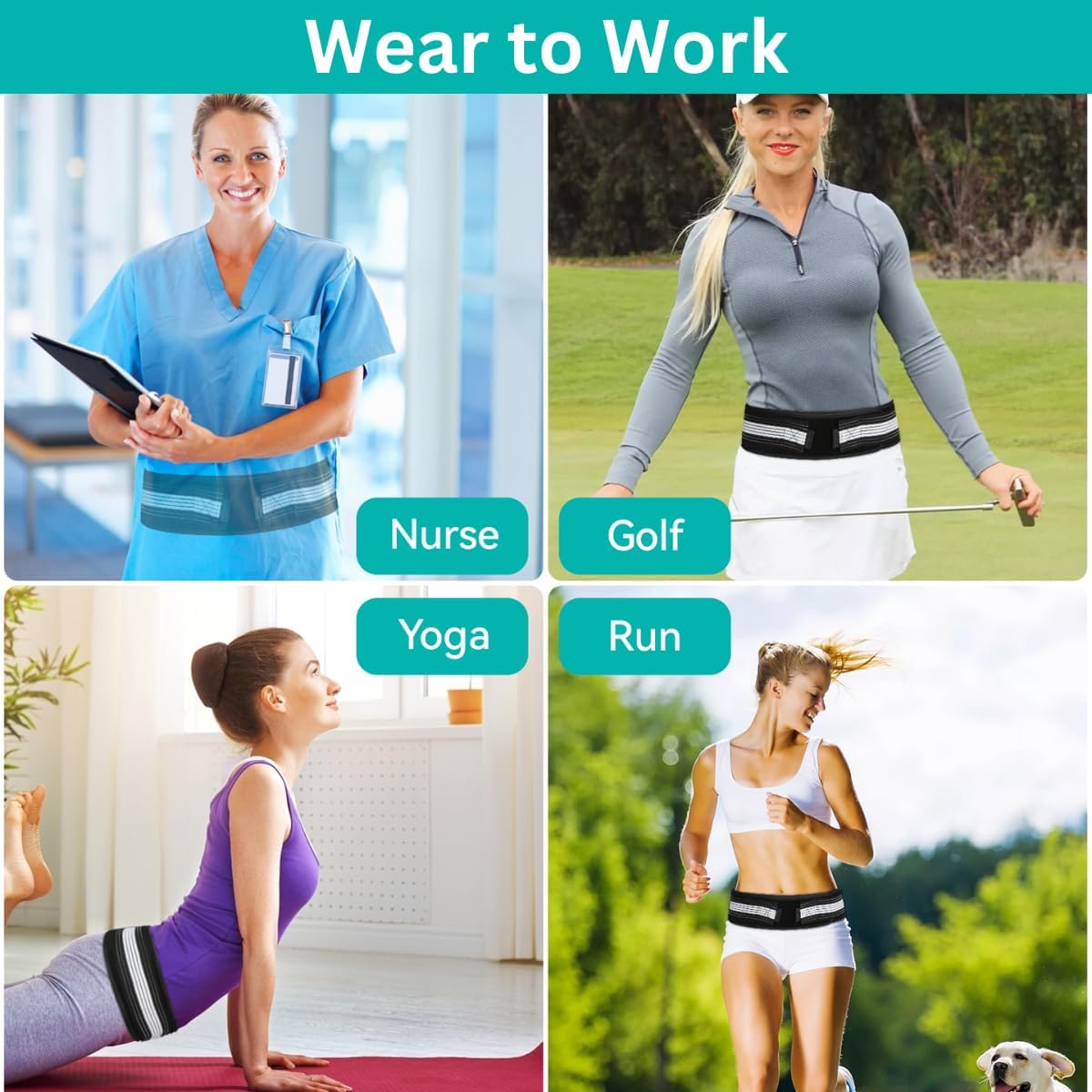 Lightweight Neoprene Lumbar Support Back Brace Belt for Lower Back Pain

