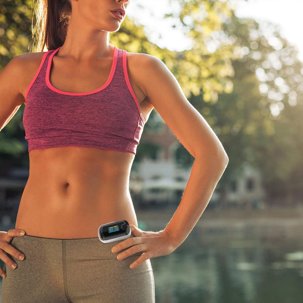 mibest OLED Finger Pulse Oximeter, SpO2 Blood Oxygen & Pulse Rate Monitor


