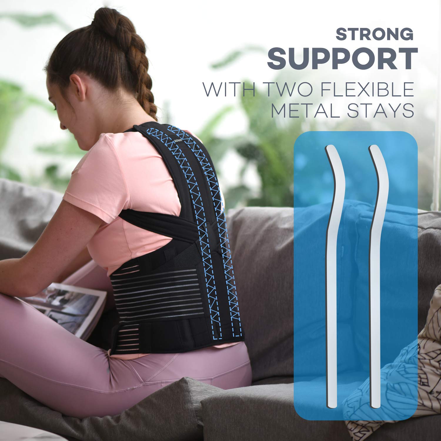 sicheer Posture Corrector Back Brace for Women and Men, Shoulder Support

