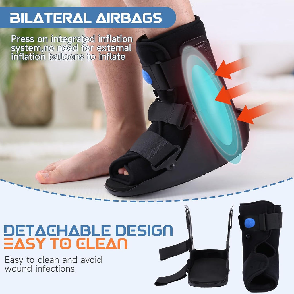 Short Air Walker Boot Orthopedic Fracture Immobilizer for Ankle Foot Injury

