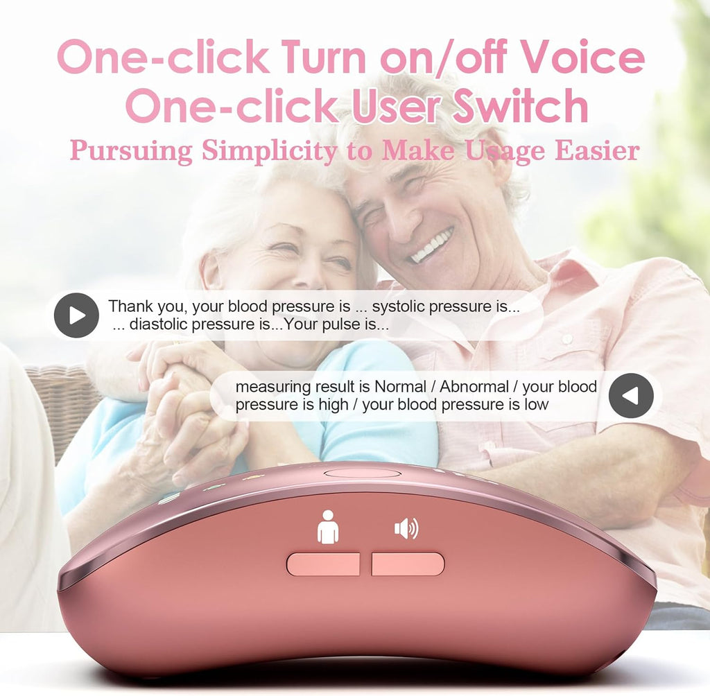 Wrist Blood Pressure Monitor for Home Use, Curved Screen, Rechargeable BP Machine

