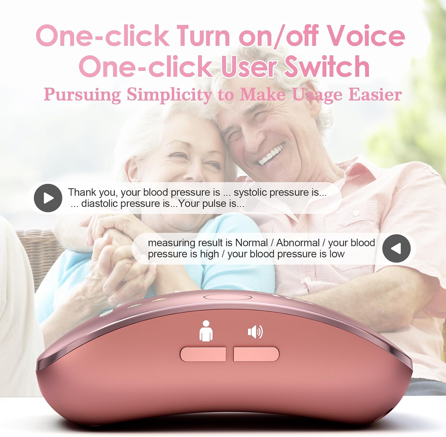 Wrist Blood Pressure Monitor for Home Use, Curved Screen, Rechargeable BP Machine

