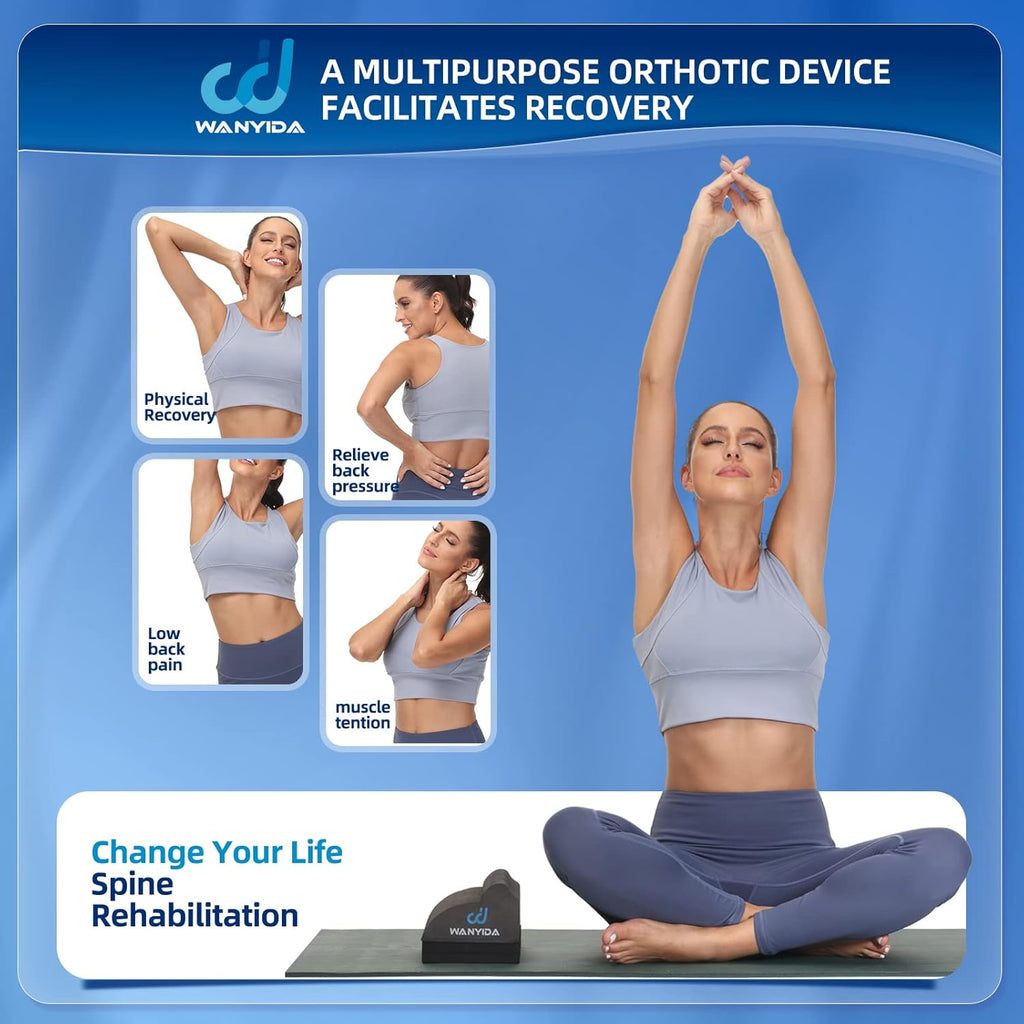 WANYIDA Lumbar Traction Roll Device, Back Stretcher for Lower Back Pain Relief

