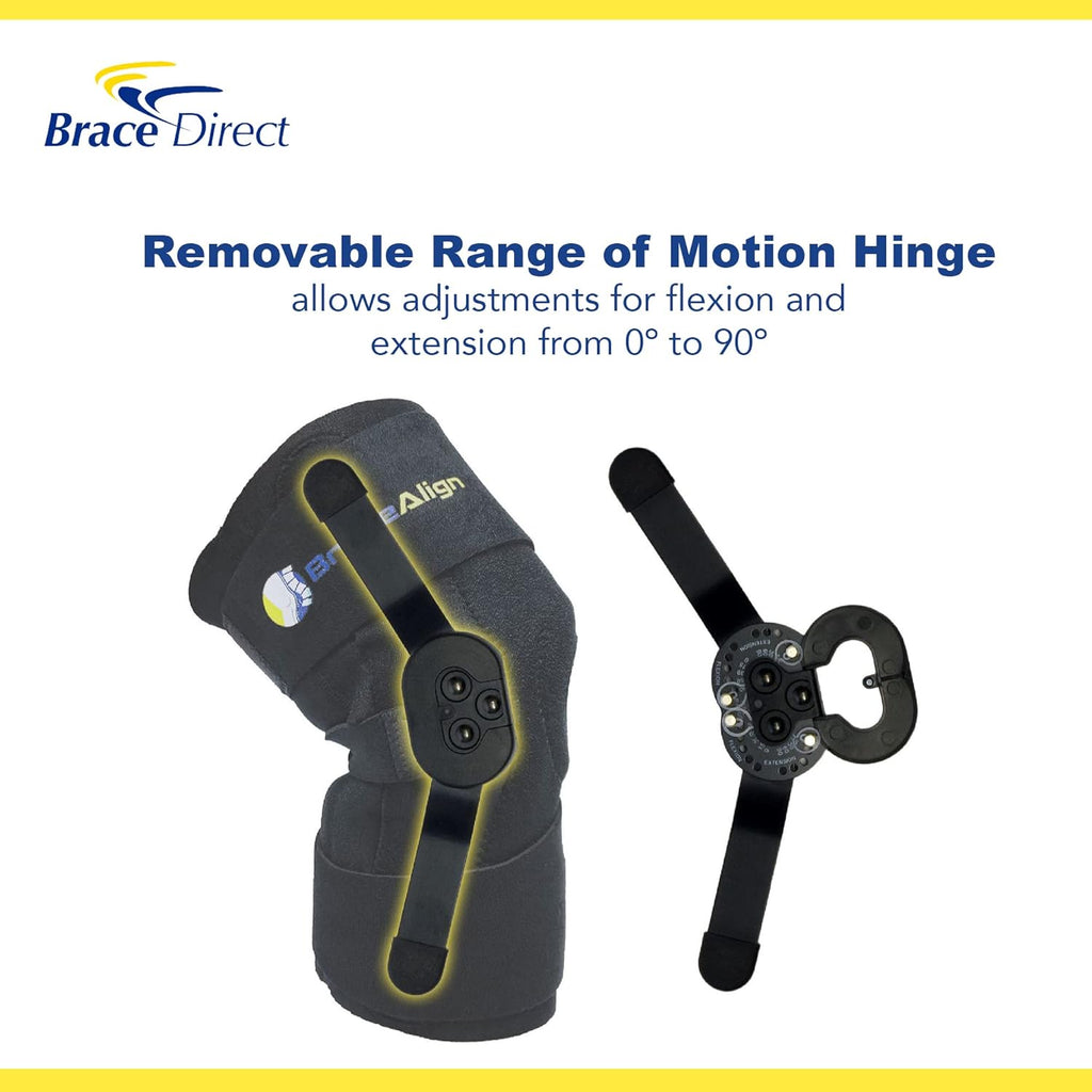 ROM Hinged Knee Brace with Stabilizers for ACL/PCL, Patella Support, Sprains

