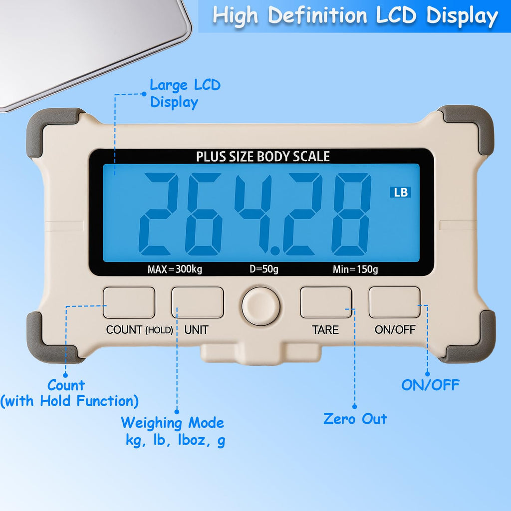 King Mills Extra Wide Heavy Duty Bariatric Body Weight Scale 300kg/660lb


