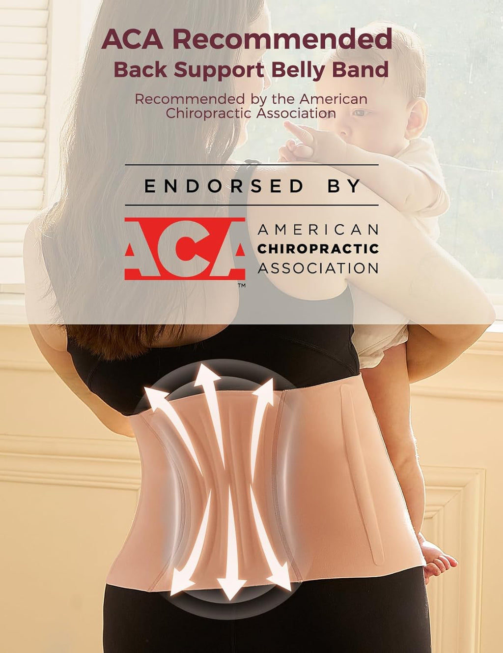 Momcozy Ergowrap Abdominal Binder Postpartum Post-Surgery Belly Binder with 3D Lift

