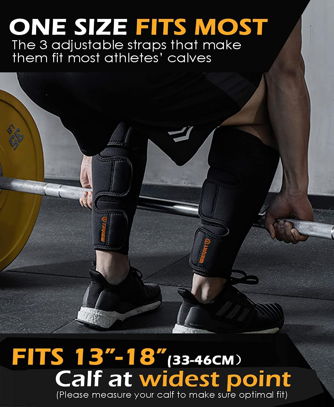 TAVIEW Weightlifting Shin Guards Neoprene Deadlift Calf Support 5mm

