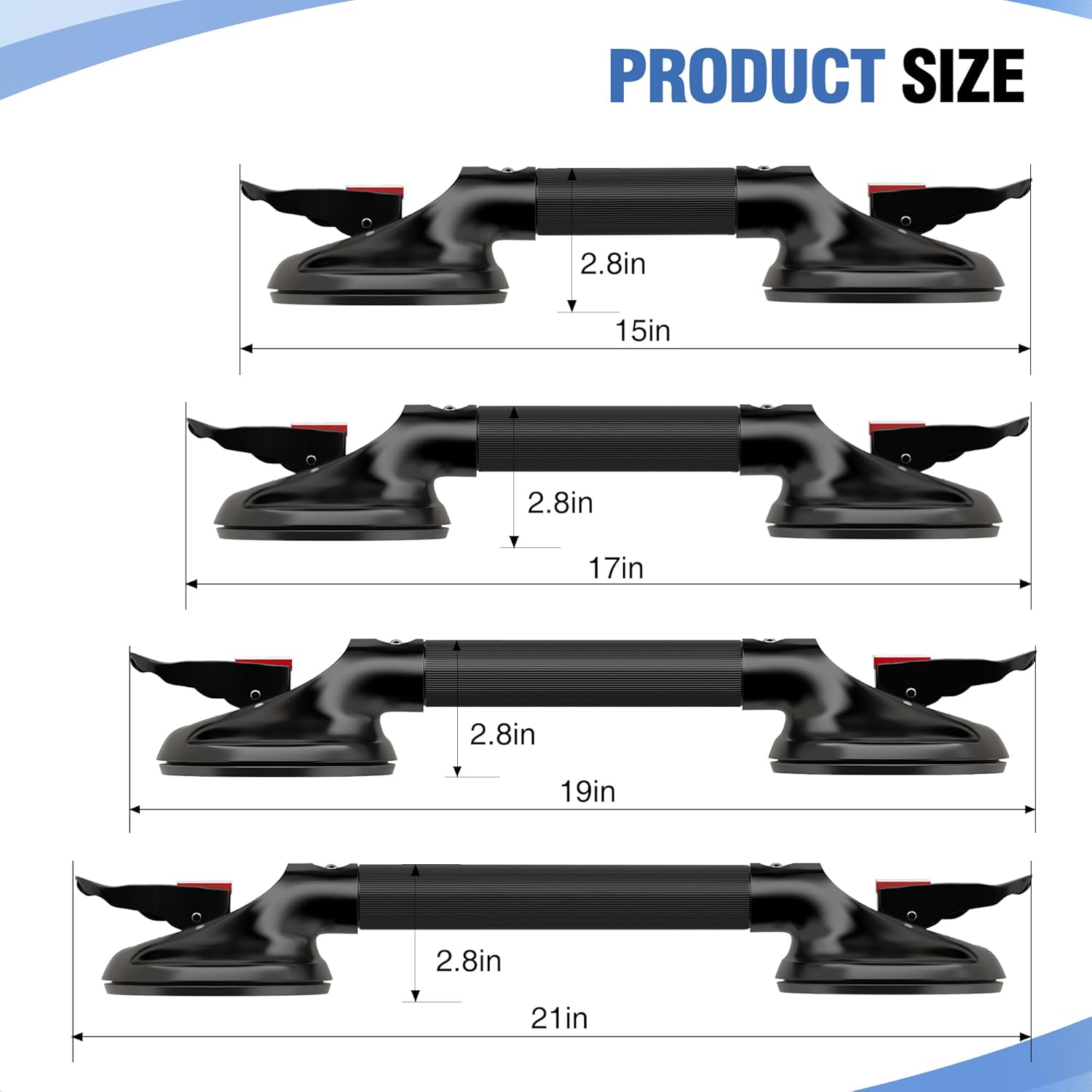 DAILYLIFE Grab Bars for Bathtubs and Showers, Suction Safety Shower Handles

