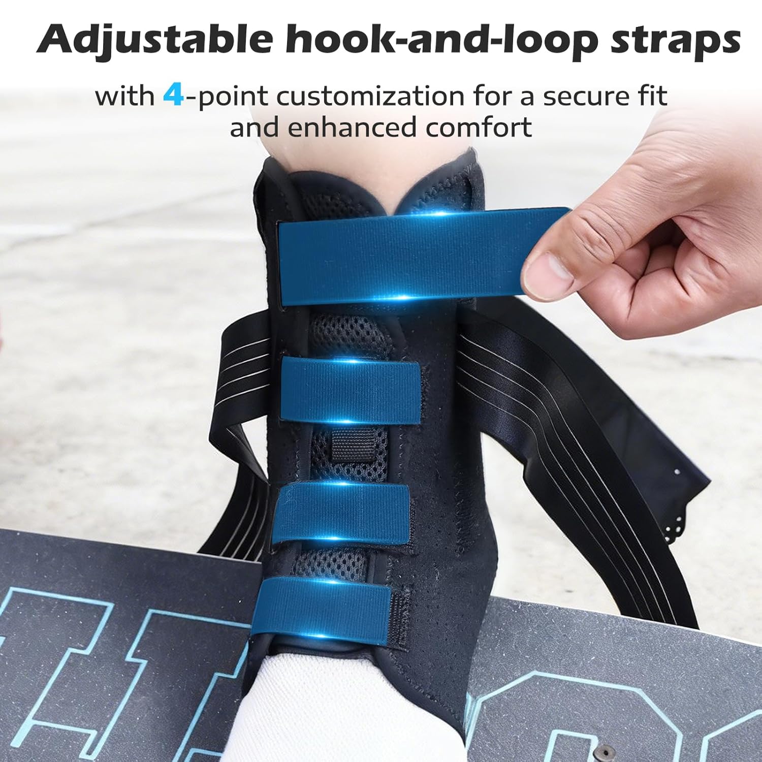 Ankle Brace for Sprained Ankle Support, Adjustable Breathable Stabilizer

