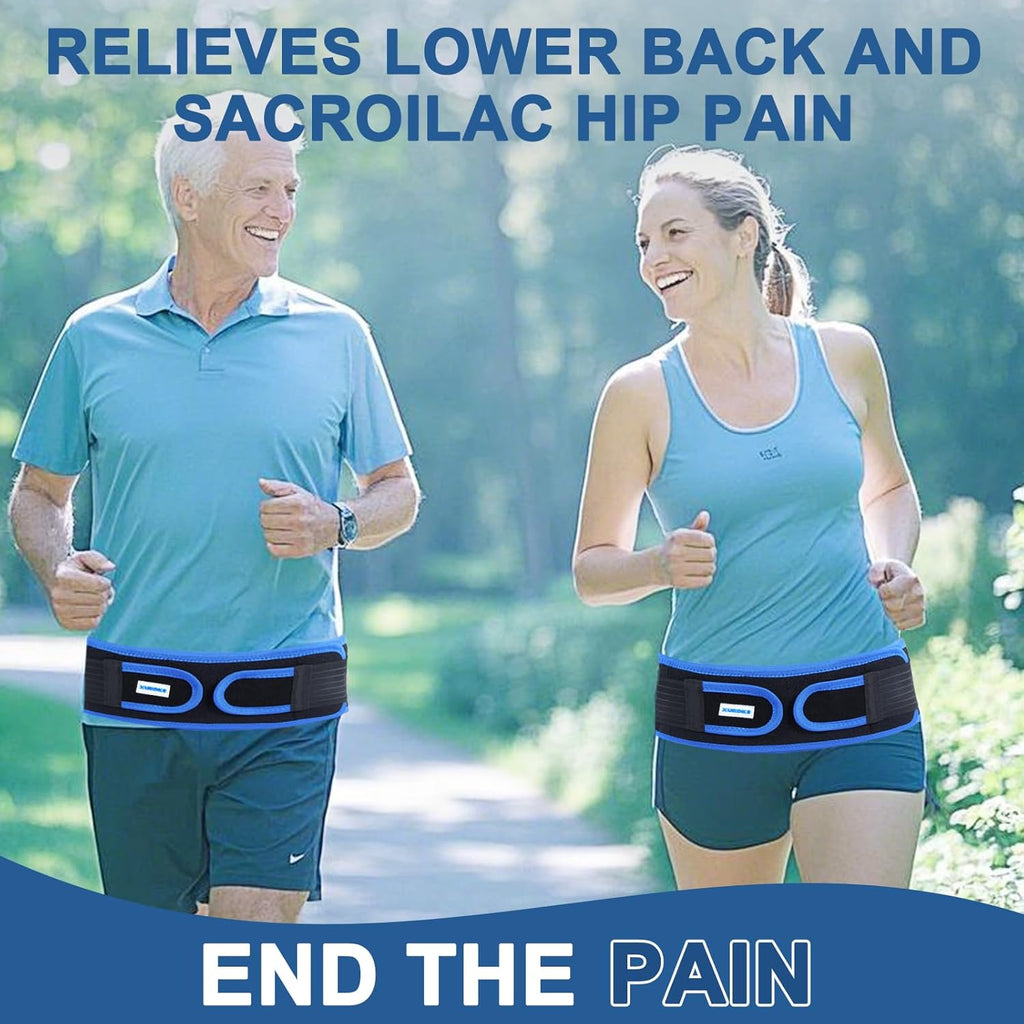 XURDKS Sacroiliac SI Joint Belt, Pelvic Support for Lower Back, Anti-Slip Straps

