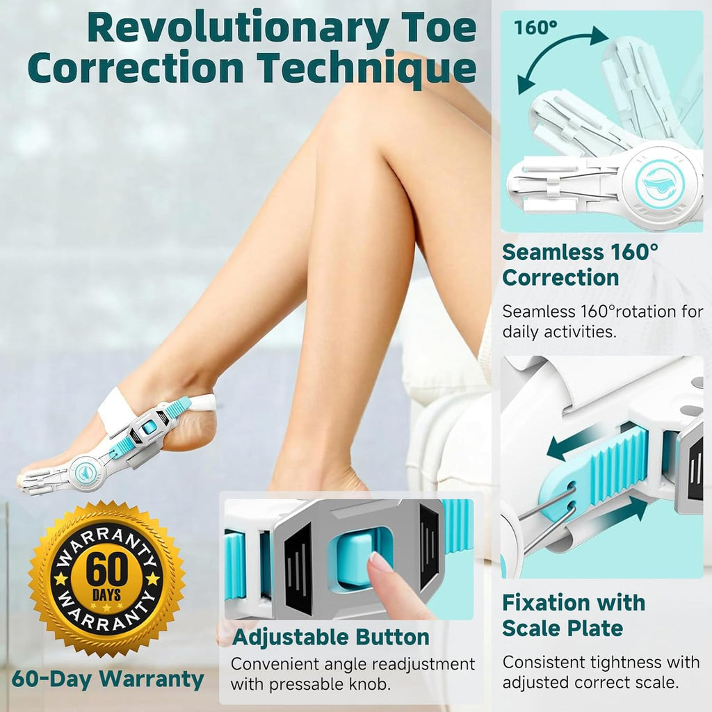 Kutain Adjustable Bunion Corrector for Women & Men, Orthopedic Toe Separator Splint


