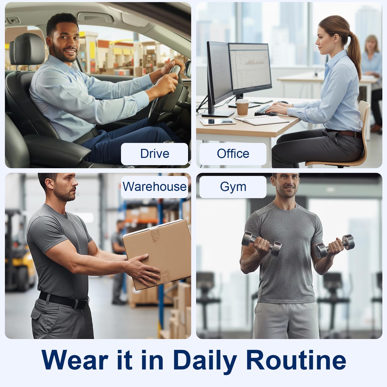 Back Posture Corrector Brace for Men & Women, Shoulder Support, 3.1-Inch Straps

