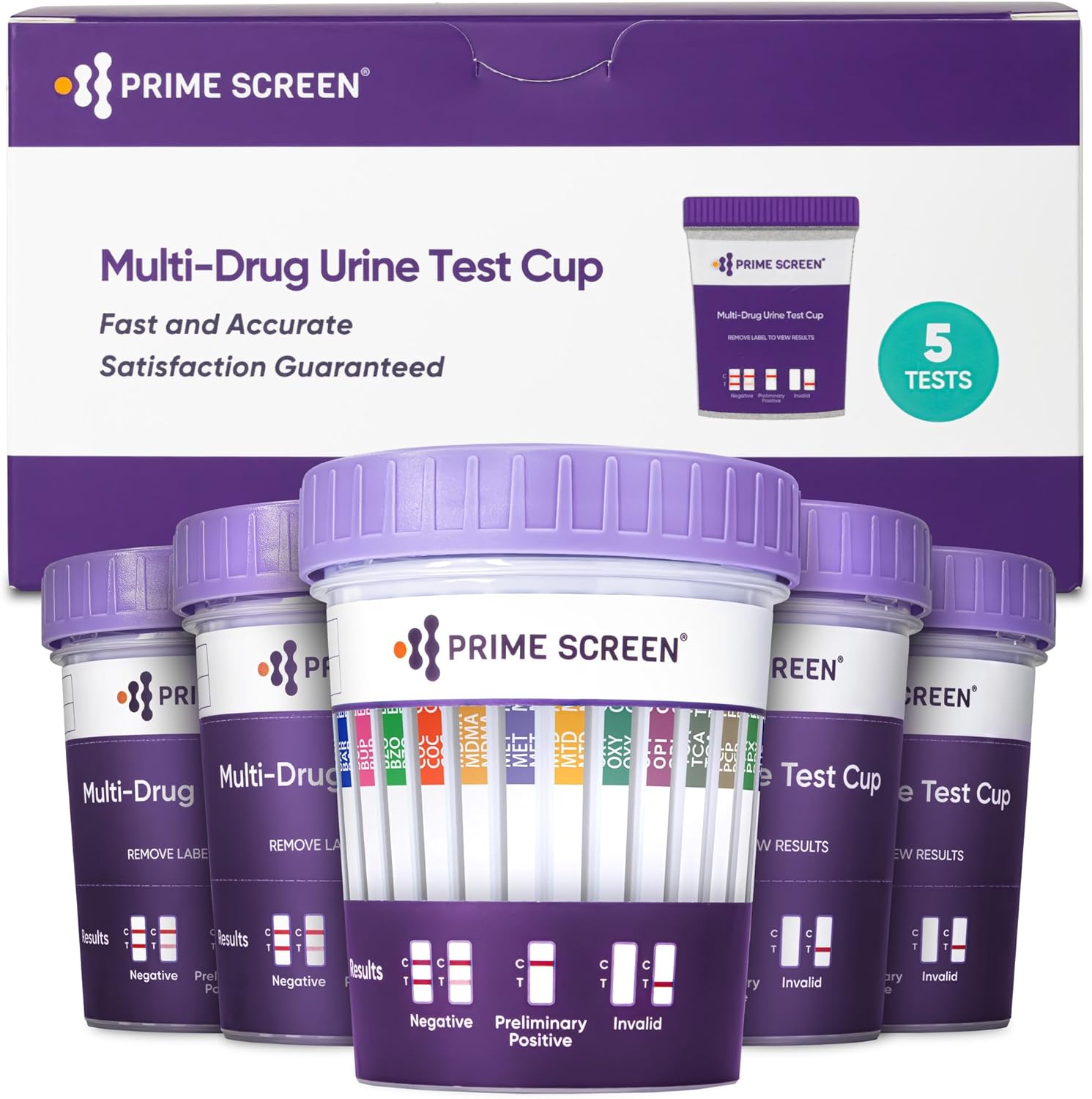 Prime Screen 14 Panel Urine Drug Test Cup for Instant Drug Screening

