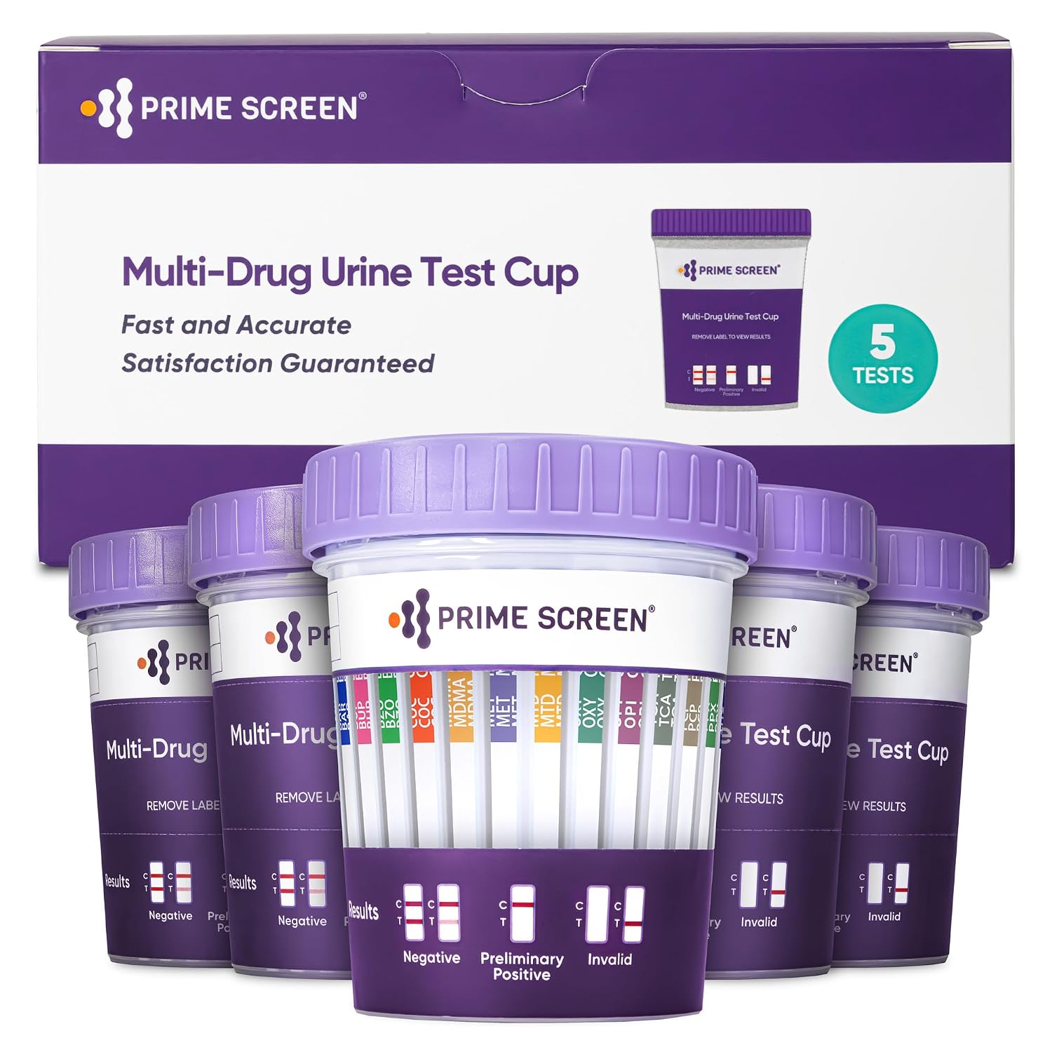 Prime Screen 14 Panel Urine Drug Test Cup for Instant Drug Screening