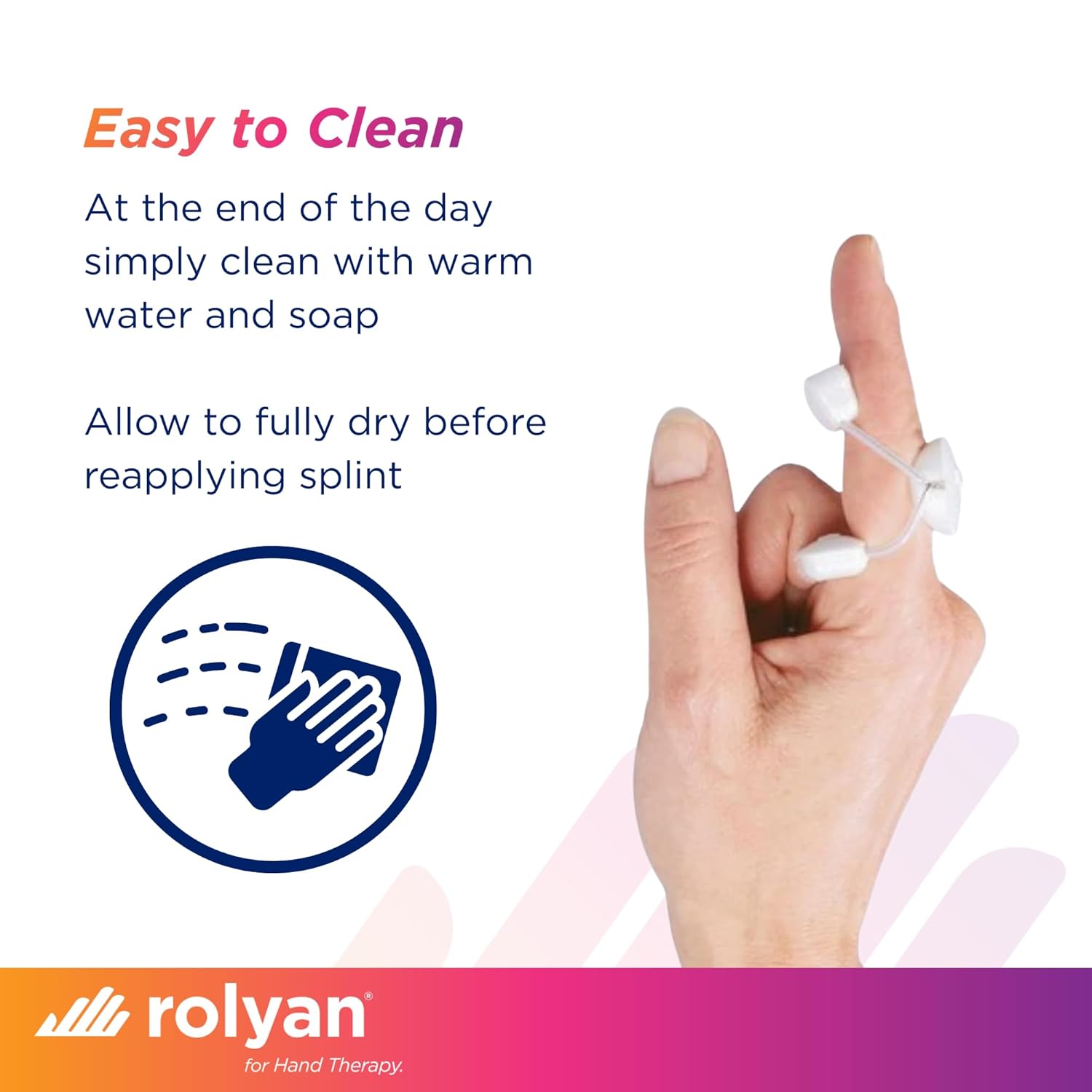 Rolyan Sof-Stretch Finger Extension Splint, Adjustable Latex-Free Finger Brace

