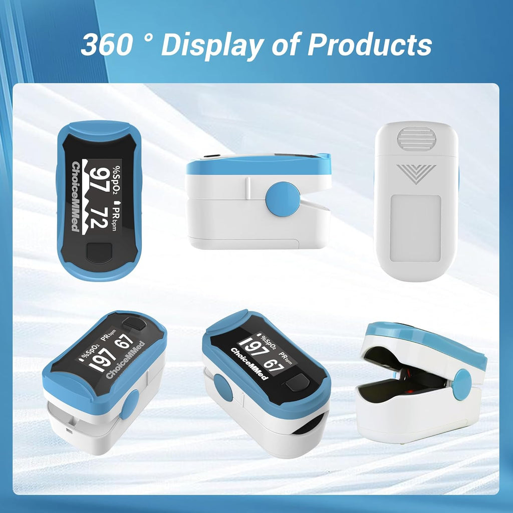 ChoiceMMed C29 Fingertip Pulse Oximeter with Large OLED SPO2 Monitor

