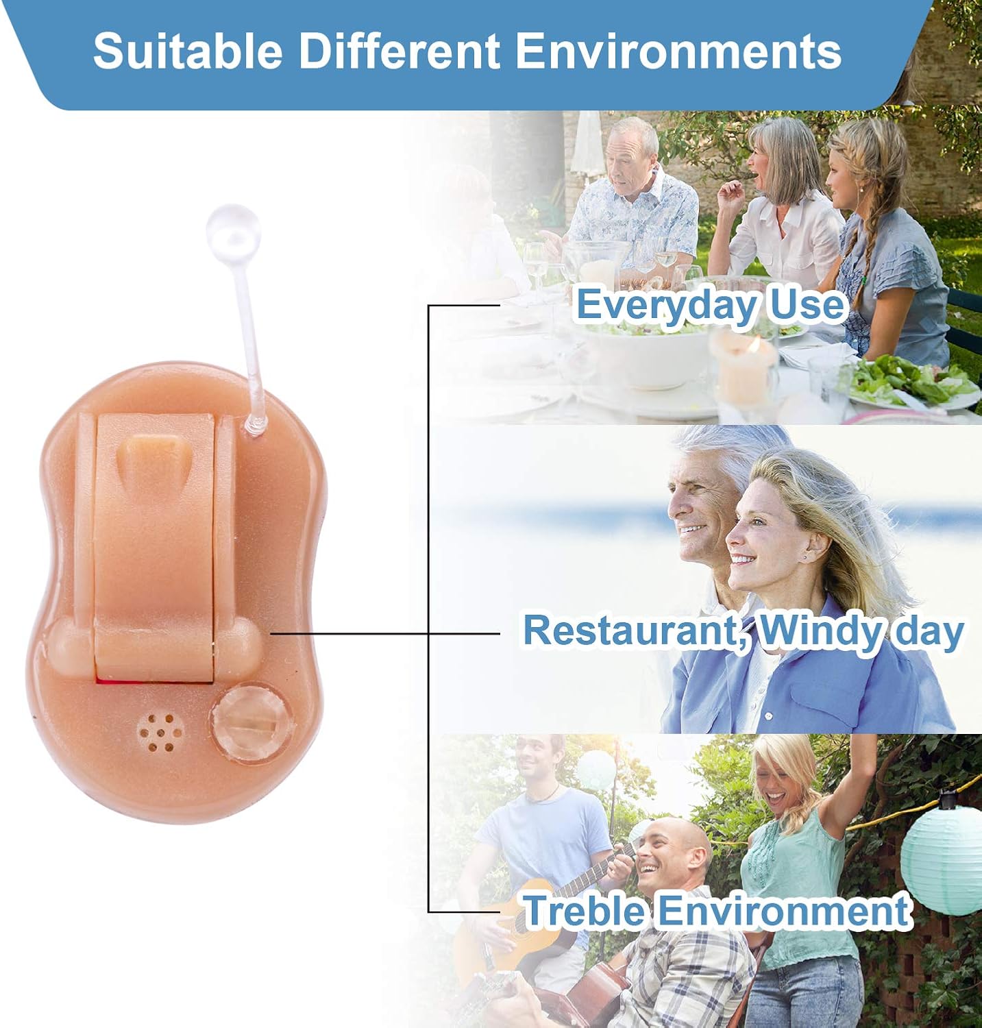 Digital Hearing Amplifier for Seniors Noise-Cancelling Ear Sound Enhancer

