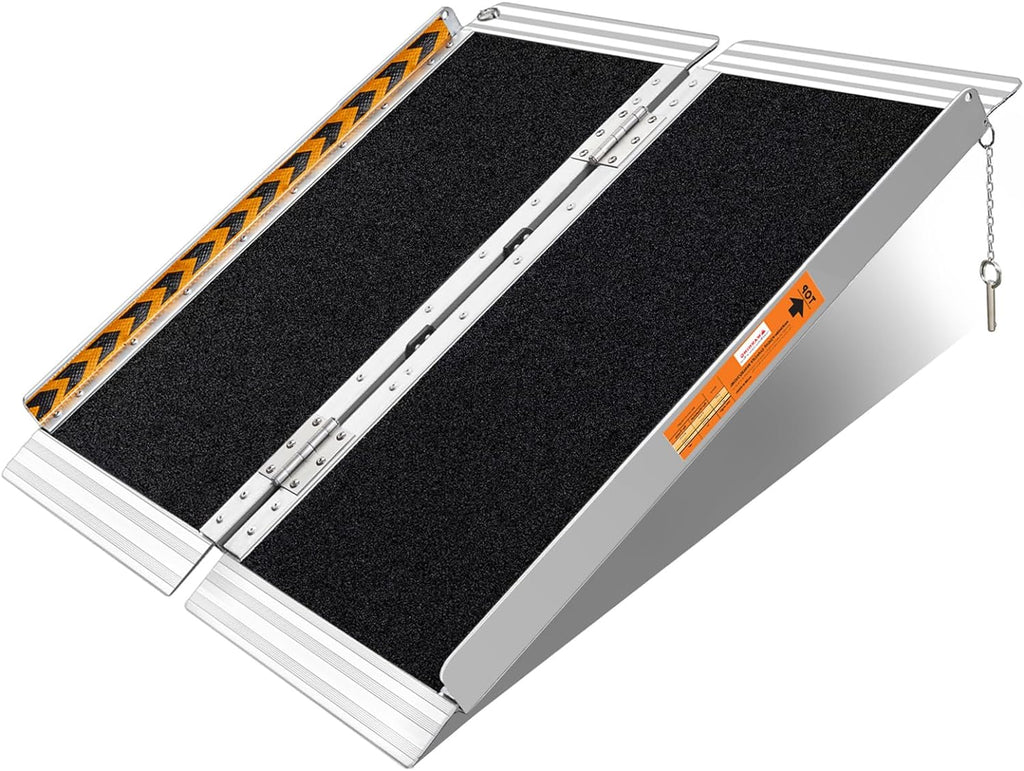 FACHNUO Portable Wheelchair Ramp, Non-Slip Folding Threshold Ramp

