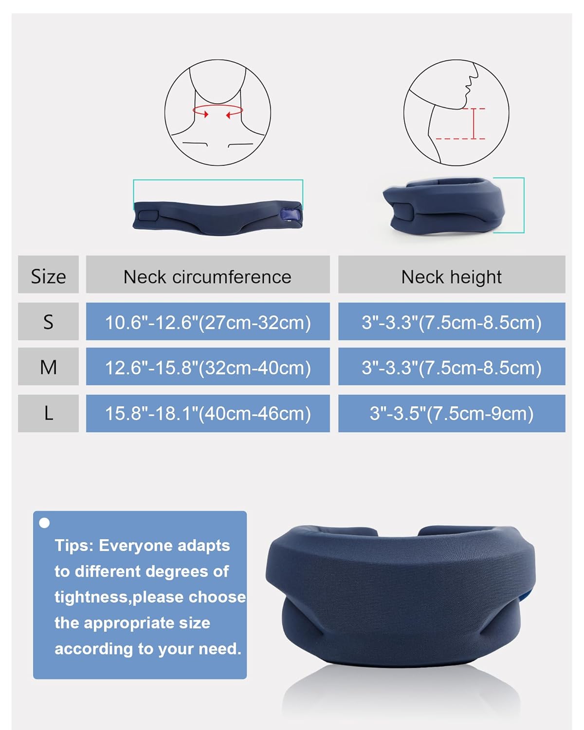 Neck Brace for Sleeping with Cervical Collar Support for Neck Pain Relief

