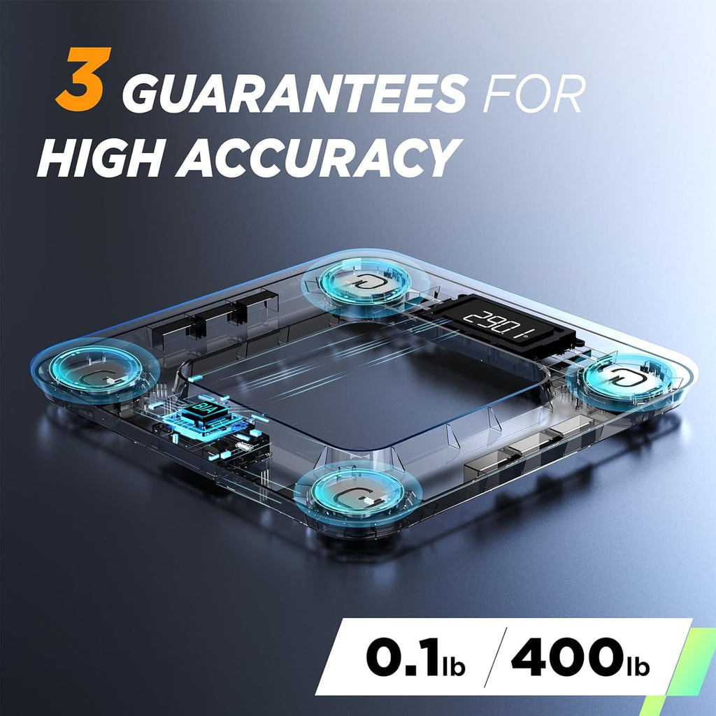 RunSTAR Digital Bathroom Body Composition Smart Scale with Large LCD Display and App

