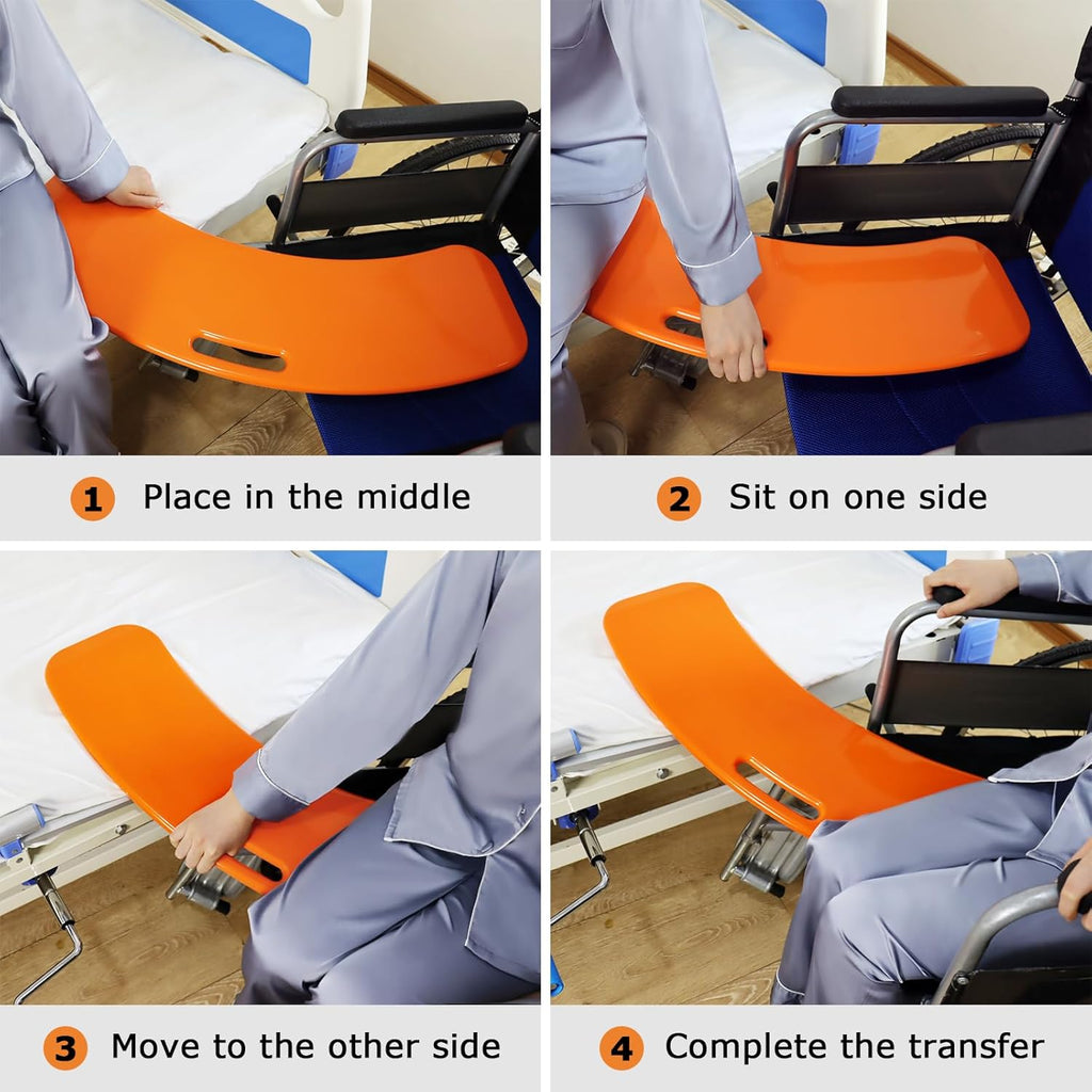 LOSCHEN Slide Transfer Board with Handle for Wheelchair-to-Bed Patient Transfers 320 lb

