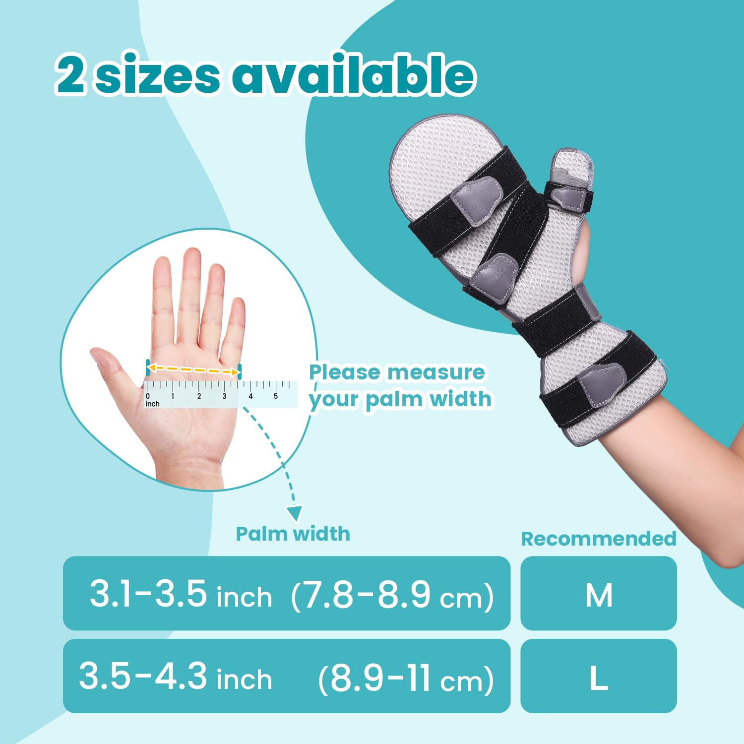 DrFinger Finger Hand Brace Splint for Straightening, Night Support, 5-Finger

