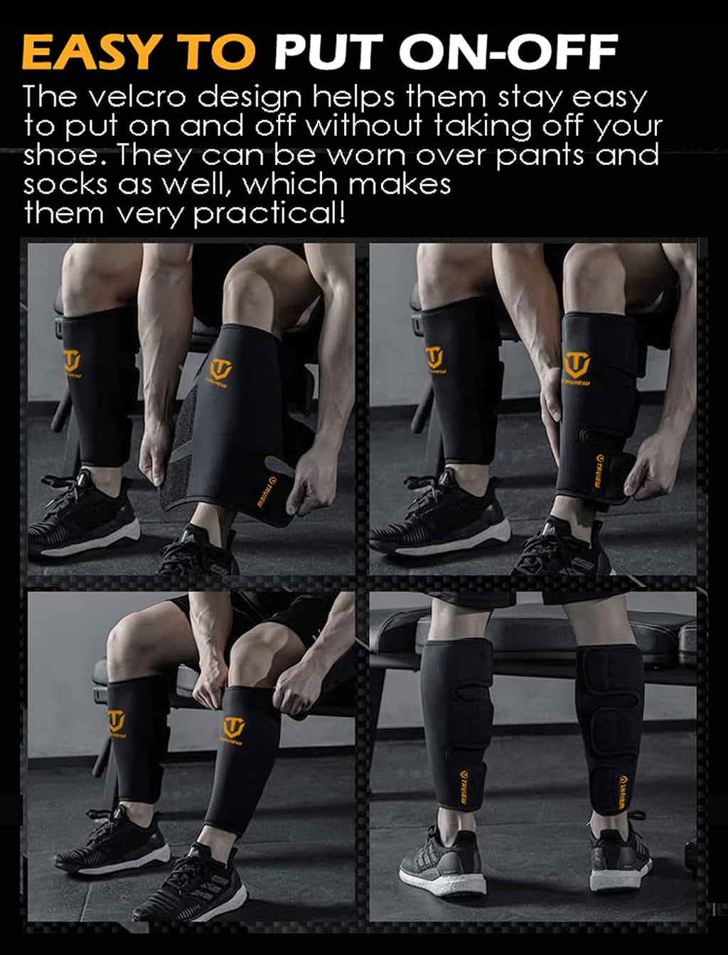 TAVIEW Weightlifting Shin Guards Neoprene Deadlift Calf Support 5mm


