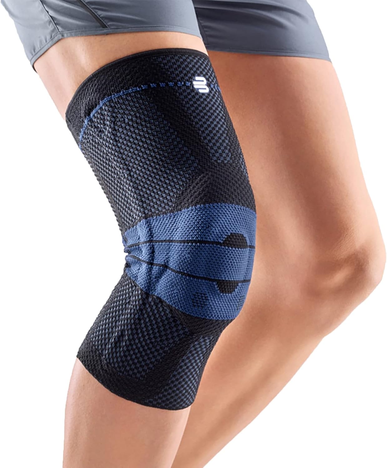 Bauerfeind GenuTrain knee support brace with silicone patella pad

