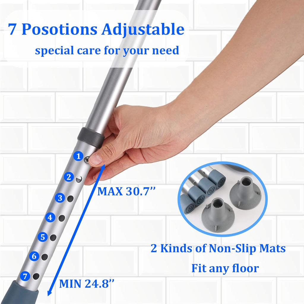 Toilet Safety Rails for Seniors, Adjustable Foldable Handle Frame, 300 lb, Suction

