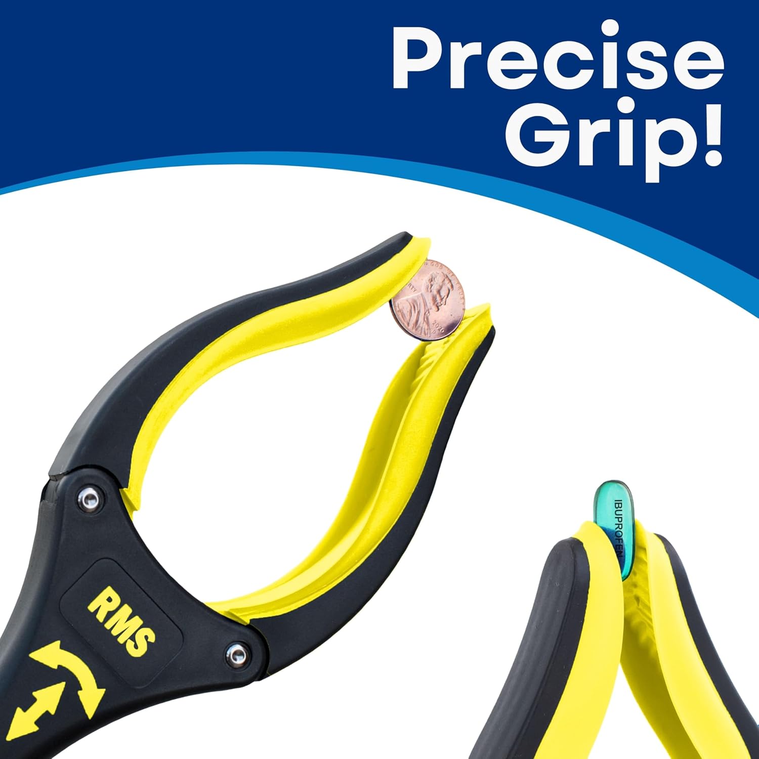 RMS Rotating Jaw Reacher Grabber Mobility Aid for Easy Item Pickup


